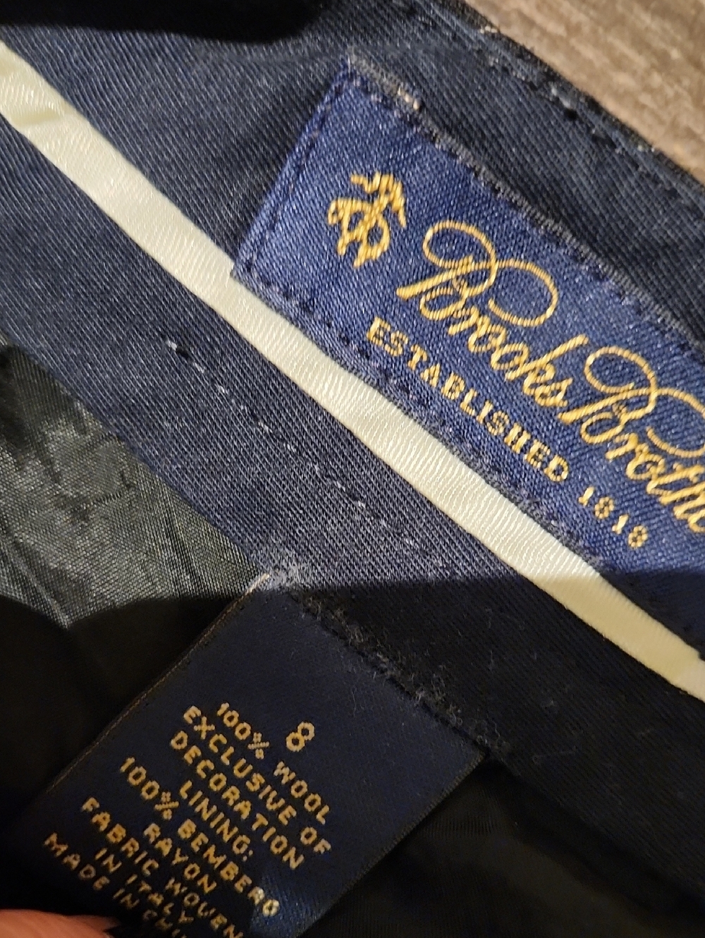 ❤️ BROOKS BROTHERS HIGH RISE WOOL PINSTRIPE TROUSERS / PANTS, 8 (29) - Picture 4 of 5